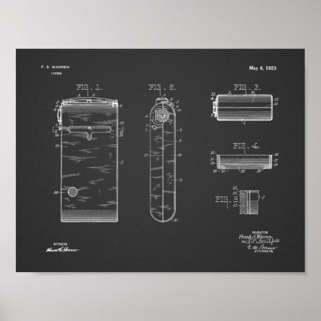 Impresión de dibujo de patente de cámara compacta  (Frente)