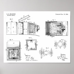 Impresión de dibujo de patente de cámara plegable 