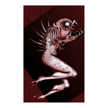 Impresión de dibujo de sirena inversa