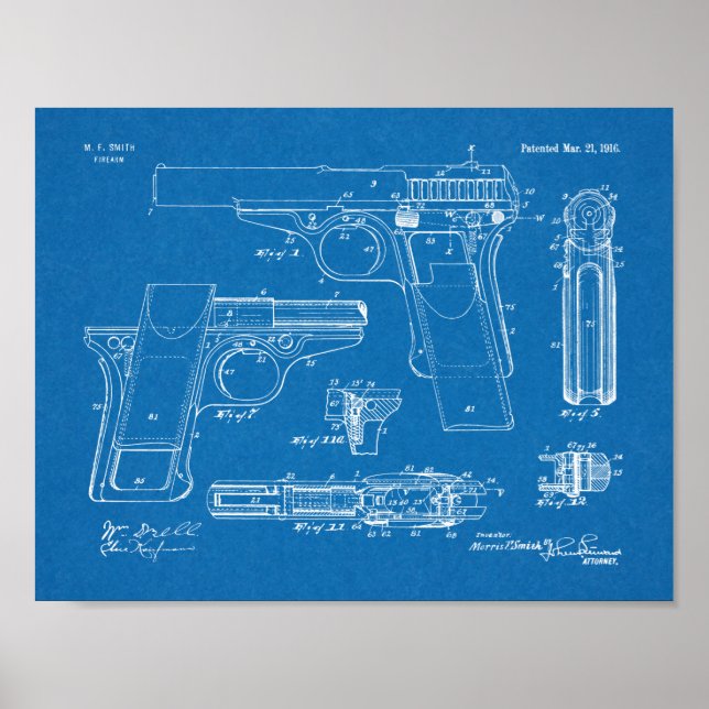 Impresión de dibujo de una patente de arte de pist (Frente)