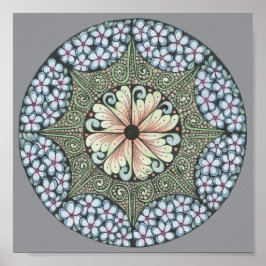 Impresión de dibujos de doodle Flower3 8x8in.