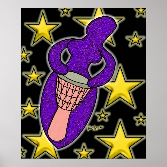 Impresión de diosa del tambor (Frente)