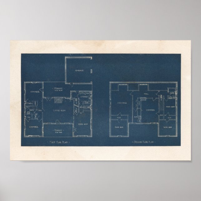 Impresión de diseño de casa 10A2 de época 1927 (Frente)