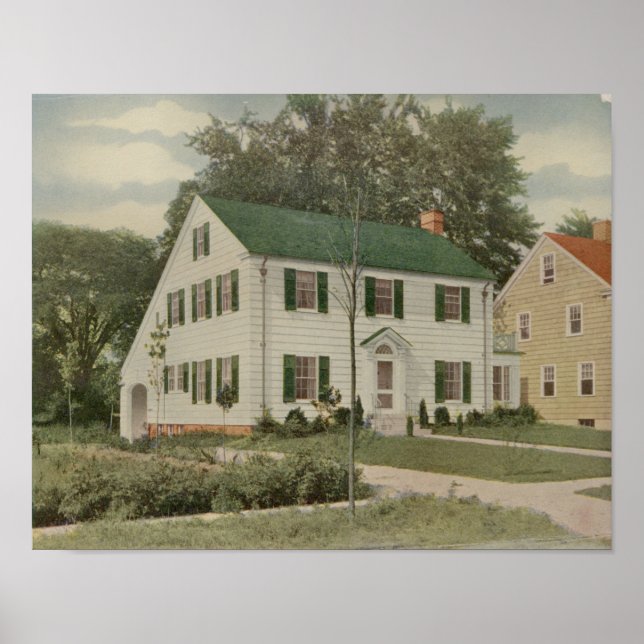 Impresión de diseño de casa de época 1927 10A7 (Frente)