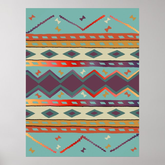 Impresión de diseño de una manta en el suroeste de (Frente)