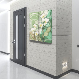 Impresión de dos lienzos de dos paneles en blanco 