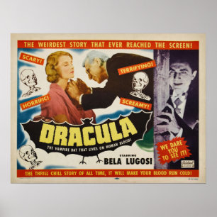 Impresión de Drácula Bela Lugosi Horror película d