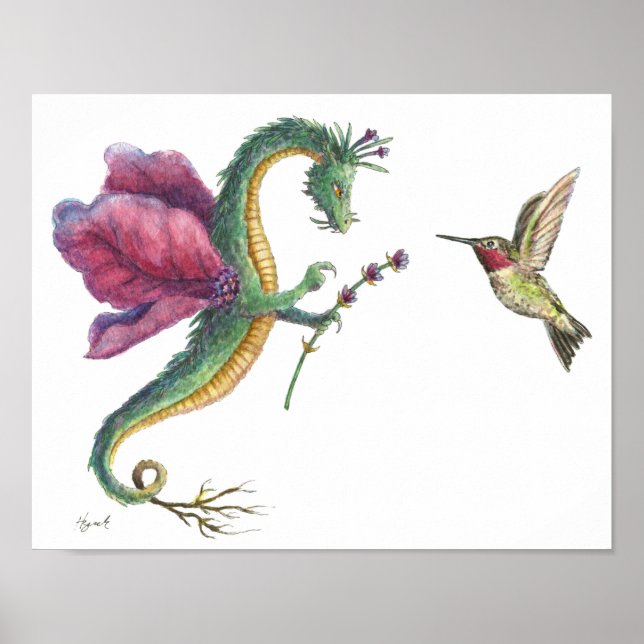 Impresión de Dragon & Hummingbird (Frente)