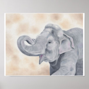 Impresión de elefantes asiáticos 11"x14"