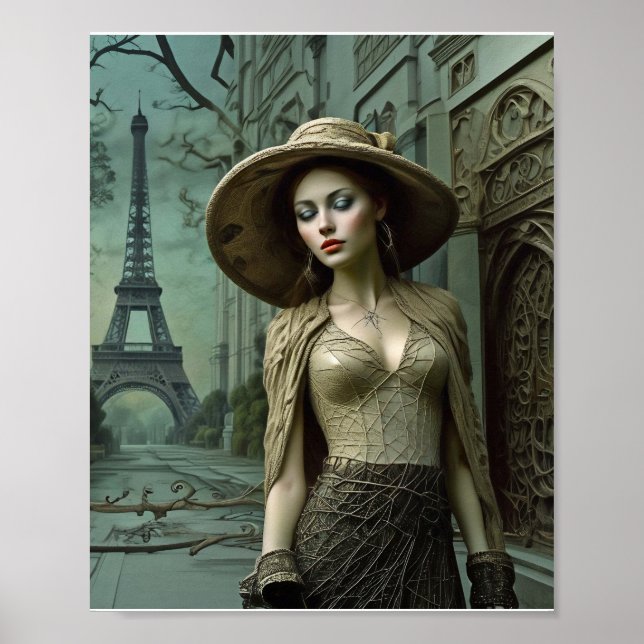 Impresión de elegancia francesa, papel Poster de v (Frente)