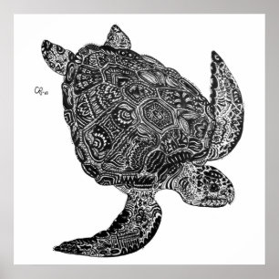 Impresión de encargo del arte de la tortuga del