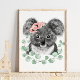 Impresión de enfermería floral de Baby Koala | Imp