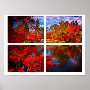 Impresión de escena del río Otoño, (mate)