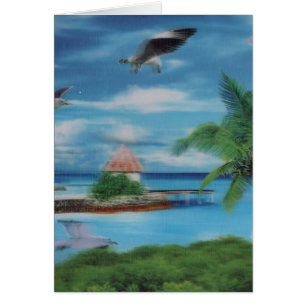 Impresión de escenas de playa tropical