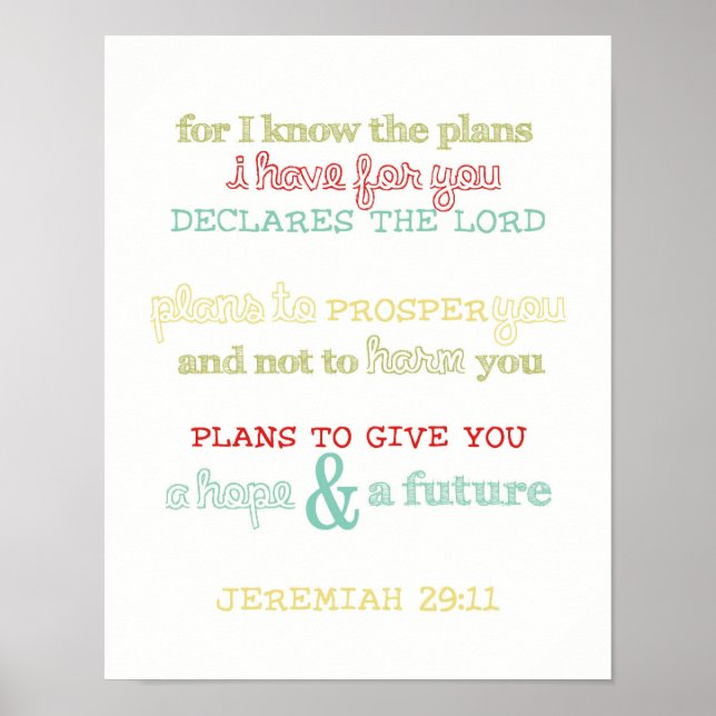 impresión de esperanza y futuro poster (Frente)