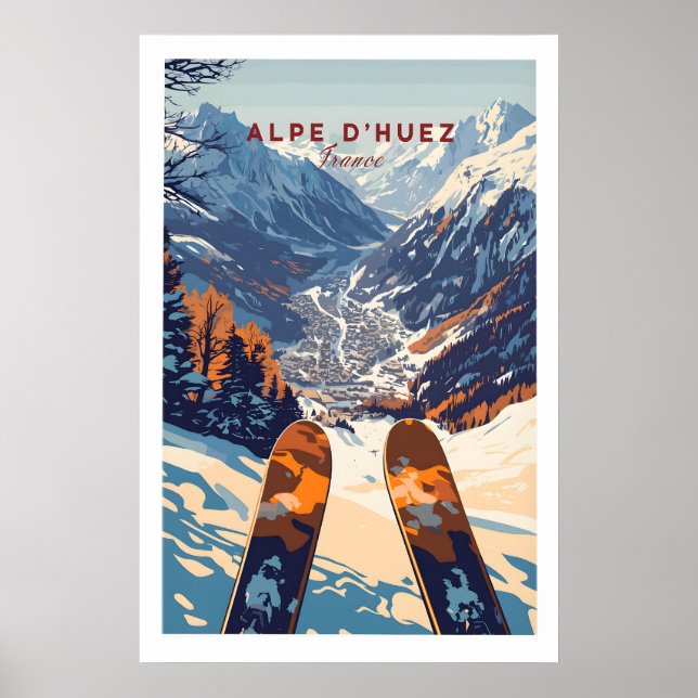 Impresión de esquí Alpe dHuez 1 (Frente)