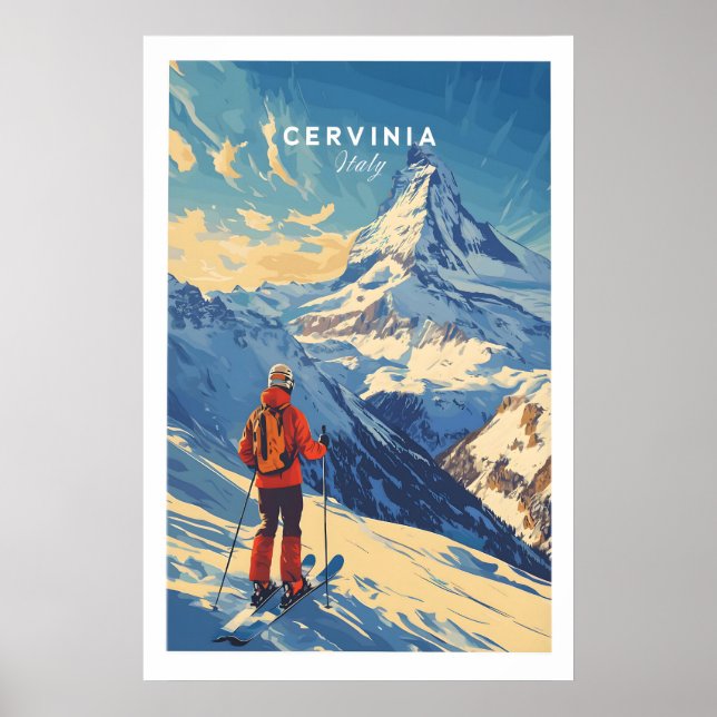 Impresión de esquí Cervinia Italia 1 (Frente)