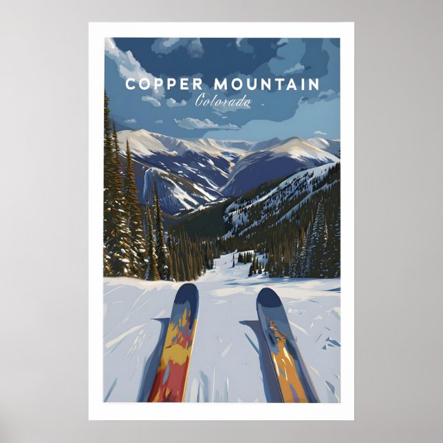 Impresión de esquí Copper Mountain Colorado 1 (Frente)
