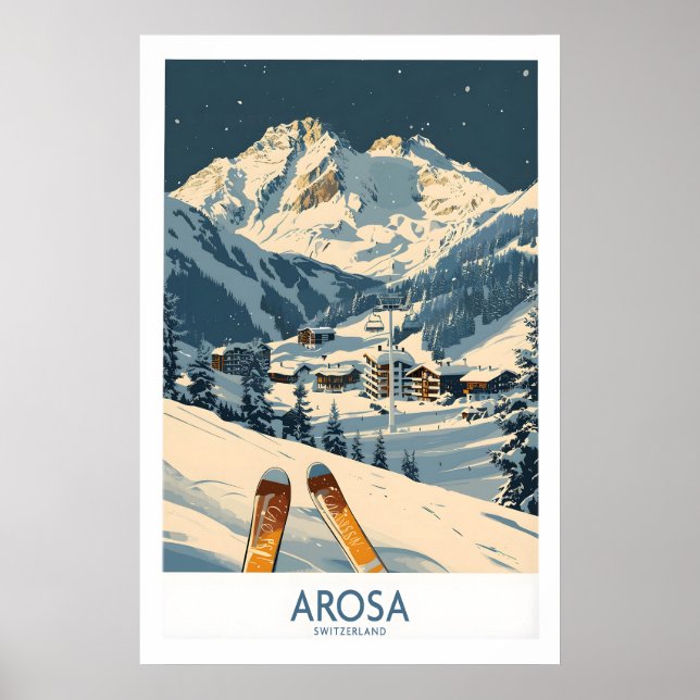 Impresión de esquí de Arosa - Suiza 1 (Frente)