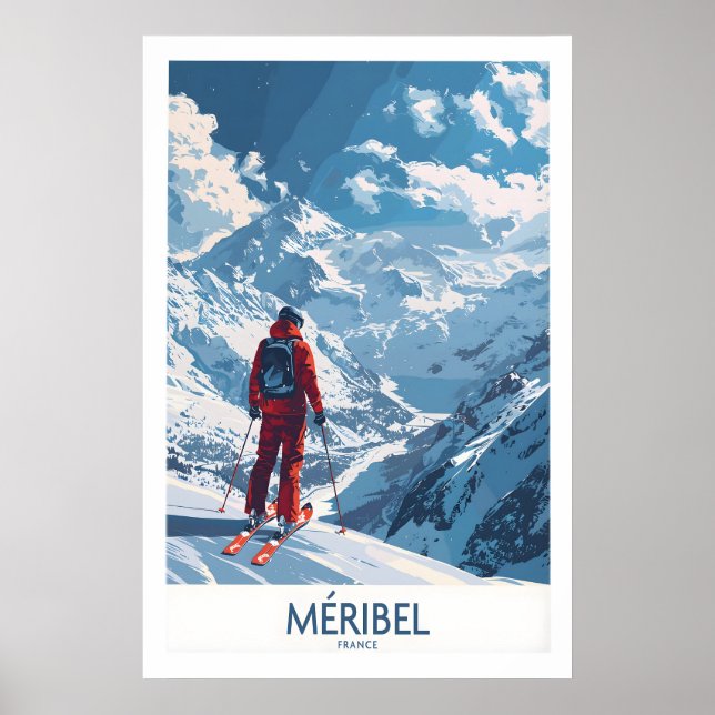 Impresión de esquí de Meribel - Francia 1 (Frente)