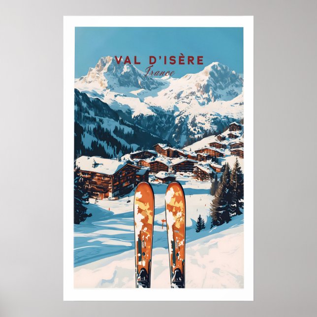 Impresión de esquí de Val-dIsère 1 (Frente)