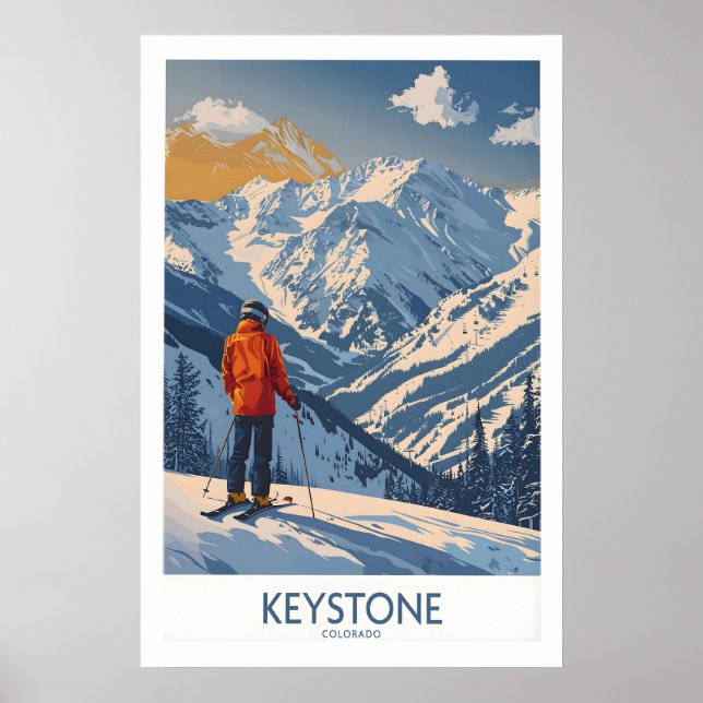 Impresión de esquí Keystone - Colorado 1 (Frente)