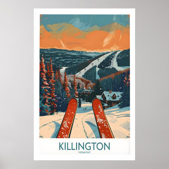 Impresión de esquí Killington - Vermont 1 (Frente)