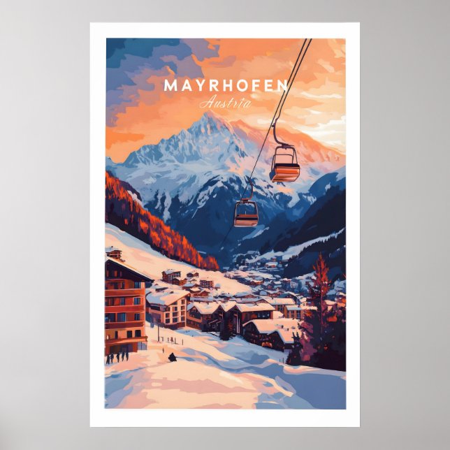 Impresión de esquí Mayrhofen Austria 1 (Frente)