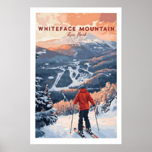 Impresión de esquí Monte Whiteface Nueva York 1