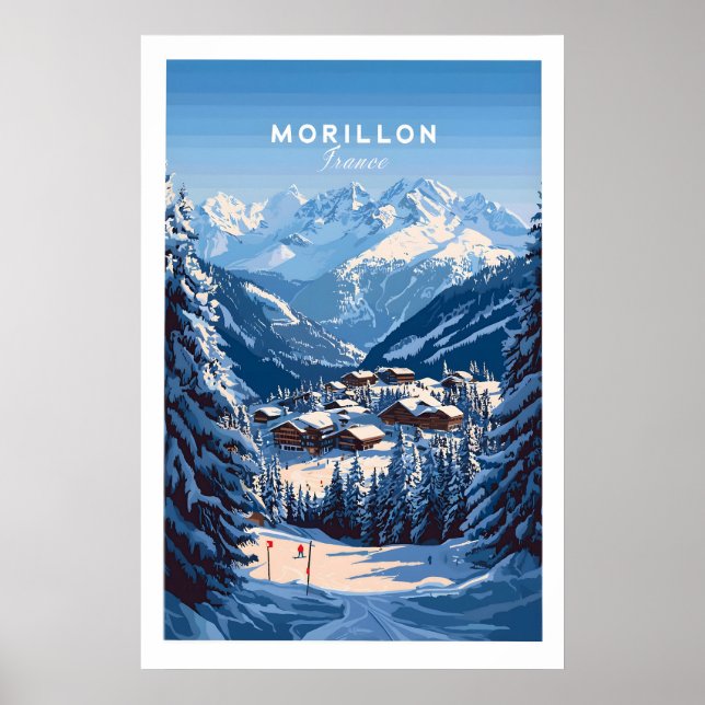 Impresión de esquí Morillon 1 (Frente)
