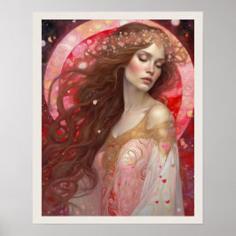 Impresión de estilo Art Deco de una el día de San