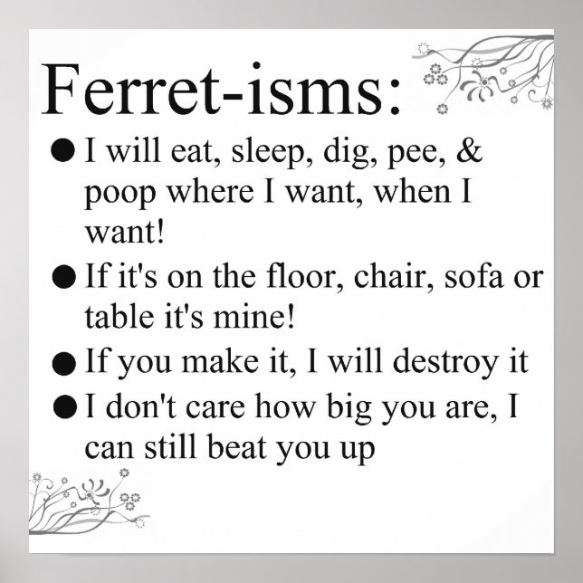 Impresión de Ferret-isms & Sayings (Frente)