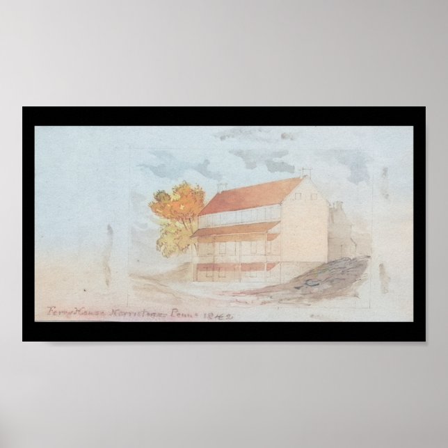 Impresión de Ferry House Norristown PA 1842 (Frente)