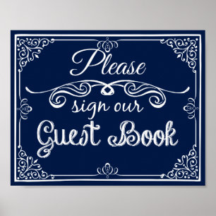 impresión de firma de libro de invitados boda