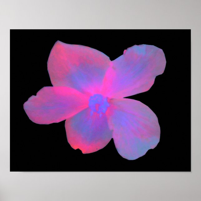 Impresión de flor de Begonia fluorescente (Frente)