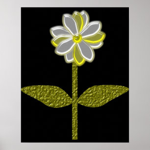 Impresión de flor de margarita brillante