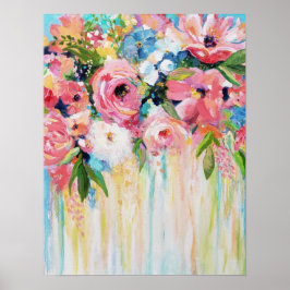 Impresión de flores silvestres, papel de póster de
