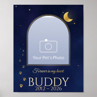 Impresión de foto conmemorativa de mascota, por si