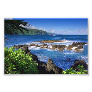 Impresión de foto de escena del océano tropical