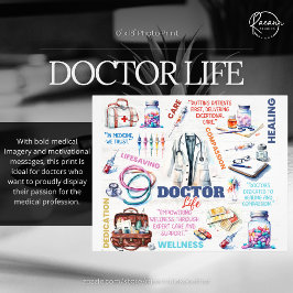 Impresión de foto de la vida del médico