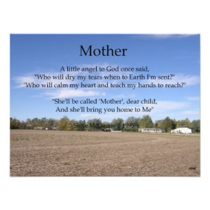 Impresión de foto de poema para madre