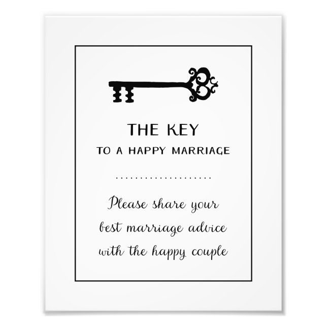 Impresión de foto de Rótulo de Boda matrimonial (Frente)