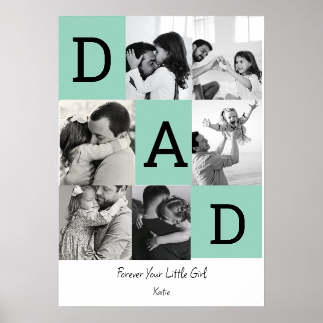 Impresión de foto personalizada para papá, regalo  (Frente)