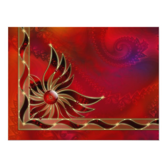 Impresión de foto roja como la llama (Frente)