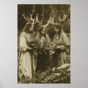 Impresión de fotografía de arte de reunión de bruj