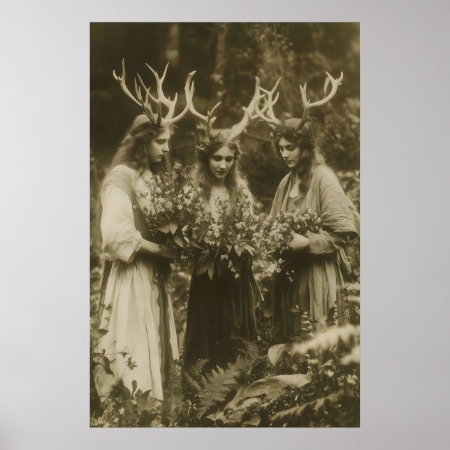 Impresión de fotografía de arte de reunión de bruj (Frente)