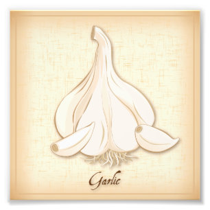 Impresión de fotografías de ajo