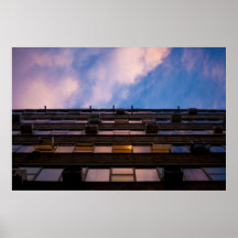 Impresión de fotografías de cielo urbano y edifici