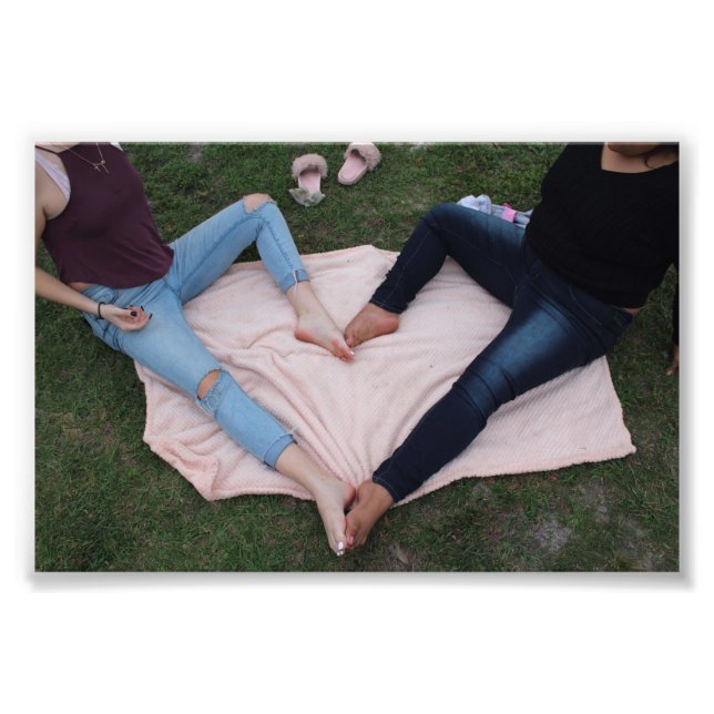 Impresión de fotos de corazón de piernas (Frente)