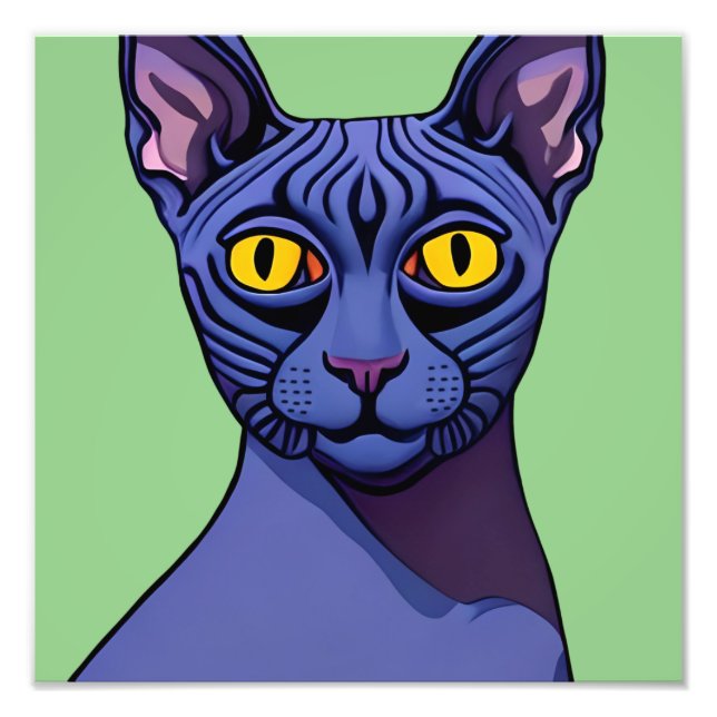 Impresión de fotos de gatos Sphynx (Frente)